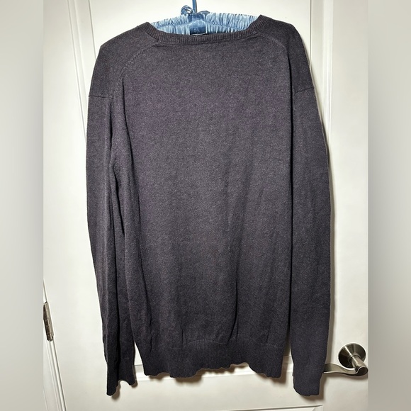 Eddie Bauer Cotton Cashmere V Neck Sweater Dark Gray Men’s XL - Picture 4 of 8